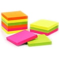 thumbnail image 2 of Bright Multi Colored Sticky Notes, Perfect For Office Supplies And Notebook Accessories, Reusable With Strong Adhesive (3x3 Inches, 6 Pads), 2 of 5
