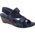 thumbnail image 2 of Women's Ros Hommerson Wynona Strappy Wedge Sandal Navy Leather 8 S, 2 of 2