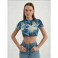 thumbnail image 2 of Abstract Tulle Crop Top, 2 of 5