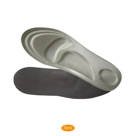 

3 Pairs Massage Insoles Flat Feet Arch Support Memory Foam Women Insole Shoe Pad Moisture Wicking Anti-odor