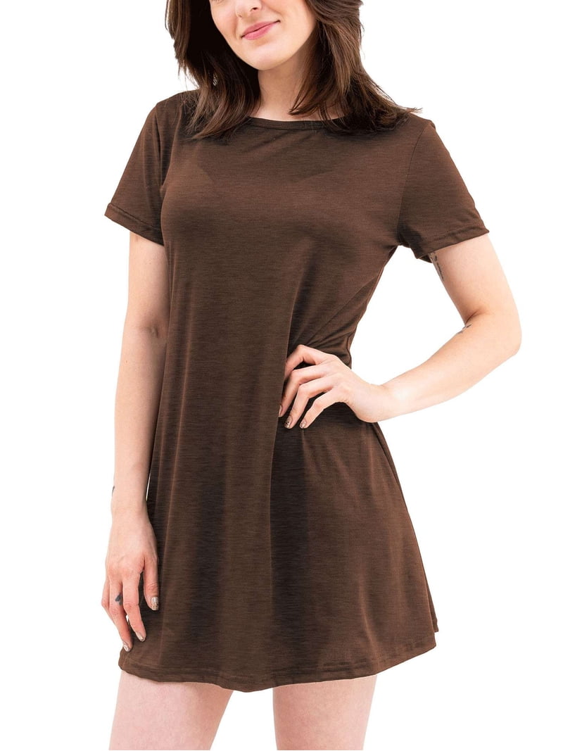 Gustave Women's Rayon Sundress, Short Sleeve T-shirt Dress, Swing Tunic, Summer, Brown, S - Walmart.com Gustave Women's Rayon Sundress, Short Sleeve T-shirt Dress, Swing Tunic, Summer, Brown, S - Walmart.com