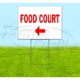thumbnail image 1 of Food Court Left (18"" X 24"") Yard Sign, Includes Metal Step Stake, 1 of 3