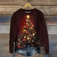 thumbnail image 4 of LOVZFMLL Cardigan pour Femmes Col Rond Imprimé de Noël Manches Longues Tricot, 4 of 7