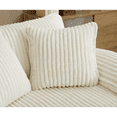 thumbnail image 5 of 109 Inch Oversized Double Chaise Lounge, 4-Position Adjustable Backrest Sofa Bed with Corduroy Fabric and 4 Pillows, 2 Back Cushion, Manual Recliner for Living Room, Beige, 5 of 13