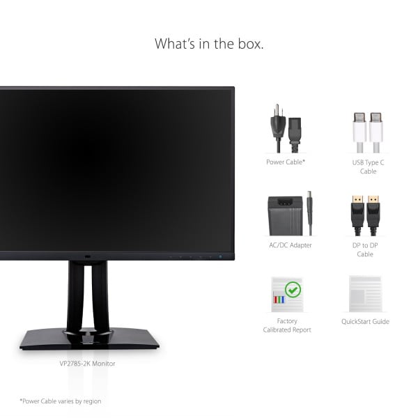 ViewSonic VP2785-2K 27-Inch IPS 1440p Monitor with Advanced