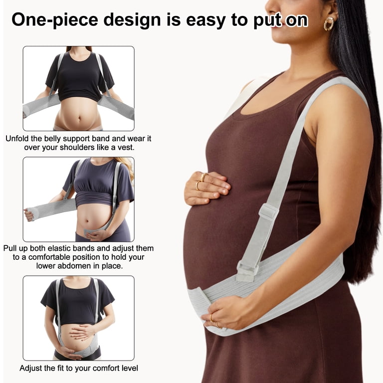 Gray Belly Band Support Belt Reian Postpartum Belly Band | Abdominal Binder for Post  main image 4