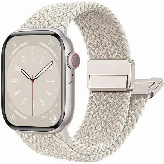 Watch Band for Women/ Men Series 10 9 8 7 6 5 4 3 Ultra 2 1 SE 38mm 40mm 41mm 42mm 44mm 45mm 46mm 49mm,Braided Loop, Stretchy Straps Wristbands, Magnetic Clasp for iWatch Bands
