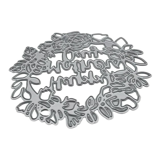 Necvior Happy Mothers Day and Flower Wreath Metal Cutting Dies Stencil DIY Scrapbooking Embossing Tool Paper Card Album Template