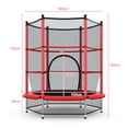 thumbnail image 2 of Patiojoy Trampoline Rond pour Enfants avec Lit Combiné, Trampoline avec Filet de Sécurité, Rouge, 2 of 10