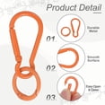 thumbnail image 3 of Uxcell 20 Pcs Clip de Resorte, Gancho de Llave de Resorte con Anillo O, Clips de Llave de Color Caramelo Multipropósito para Manualidades de Lanyard, Camping y Mochilas, Naranja, 3 of 7