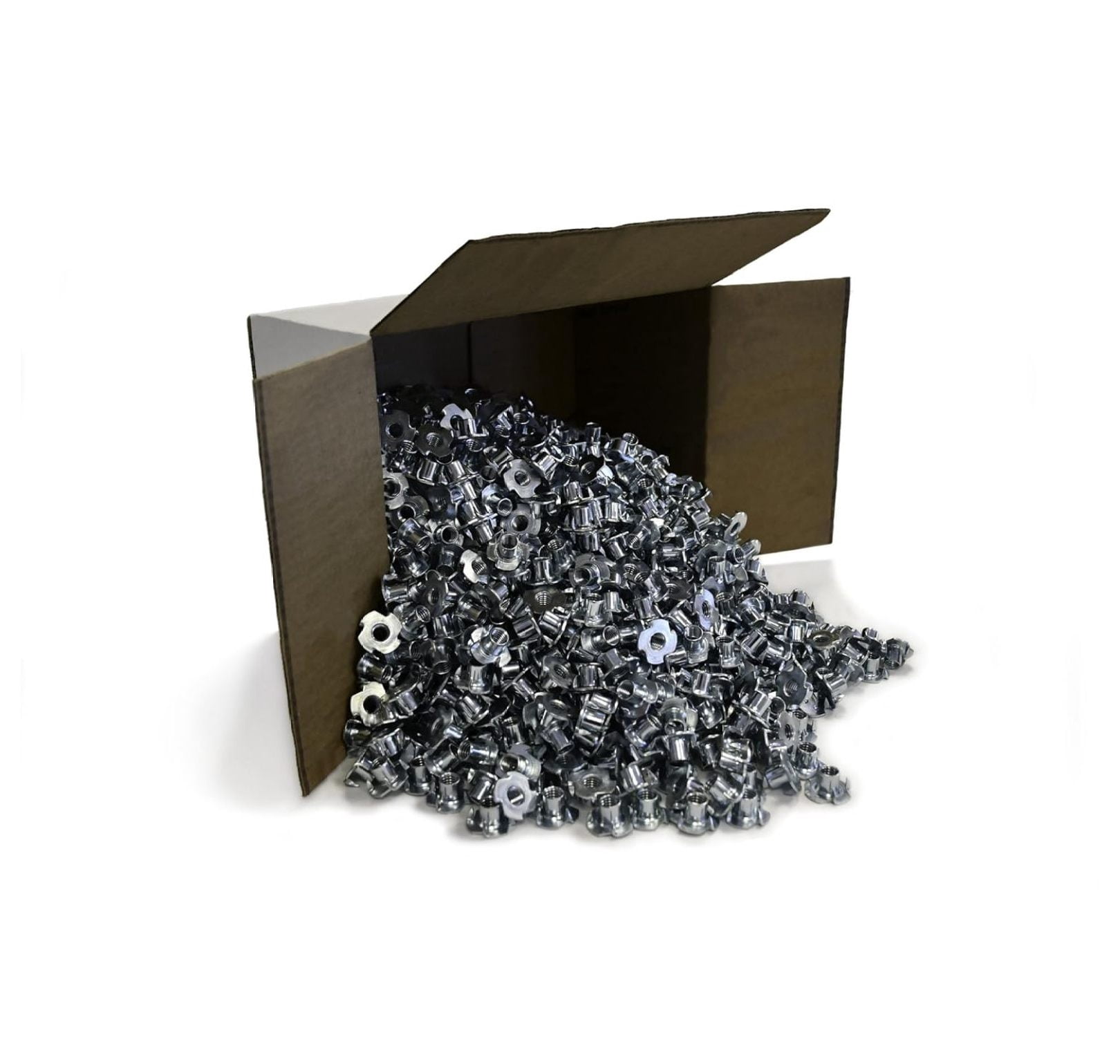 100 Pack Stainless Steel Four Pronged T-Nut | Durable Steel Hardware for Rock Climbing Holds | Easy Installation