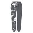 thumbnail image 4 of Rhuody Womens Halloween Pants Straight Leg Halloween Print Sweatpants Pants Soft Elastic Waist Trousers Slacks Classic Clothes Grey S, 4 of 4