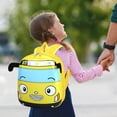 thumbnail image 3 of 3D Cartoon Bus Backpack Cute Kindergarten Knapsack for Boys Girls (Yellow), 3 of 9