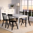 thumbnail image 6 of CRERIYO Solid Wood Windsor Dining Chairs, Set of 4, Spindle Back Kitchen Chairs with H-Style Legs, Classic Farmhouse Dining Room Chairs, Black, 6 of 6