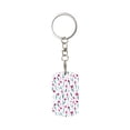 thumbnail image 2 of Uemuo Tulips Flowers Pattern Rectangular Metal Keychain - Durable, Stylish, and Personalized Key Ring for Men and Women,Engraved Keychain,Gift Slim Sturdy Keychain, 2 of 7