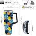 thumbnail image 3 of Flower Floral 40oz Tumbler With Handle Gifts For Grandma Aesthetic Tumbler With Lid And Straw For Hiking, 3 of 6