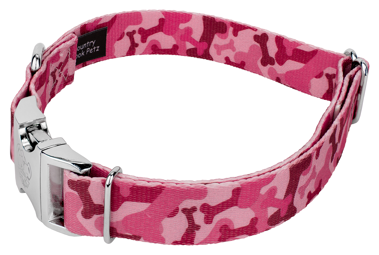 Country Brook Petz® Premium Pink Bone Camo Dog Collar, Medium - image 4 of 6