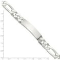 thumbnail image 2 of 10.5mm 925 Sterling Silver Figaro ID Bracelet 8.5 Inch Identification Bracelet for Women, 2 of 2