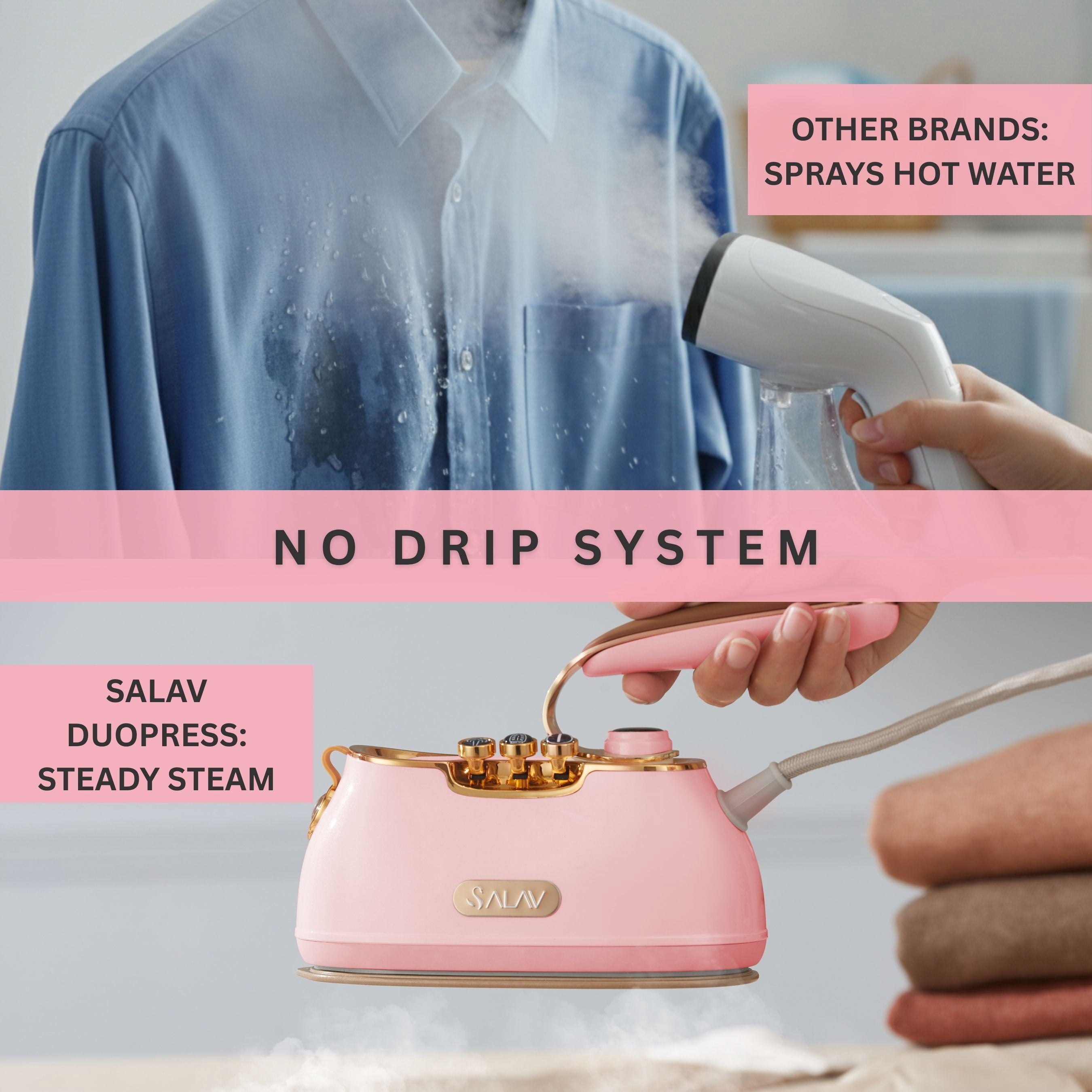 IS-900 Retro Edition Duopress Steamer and Iron, Rose
