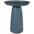 thumbnail image 1 of Sunnydaze Gleeful Garden Metal Outdoor Bird Bath - Matte Blue, 1 of 8