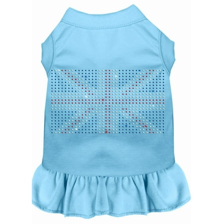 Rhinestone British Flag Dress Baby Blue 4x (22)