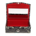 thumbnail image 4 of pitrice Embroidery Jewelry Makeup Lipstick Holder Case Claret with Mirror Black, 4 of 6