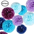 thumbnail image 4 of 25 Pcs Tissue Paper Pom Poms Kit (14", 12" , 10", 8" Tissue Paper Flowers) for Wedding, Birthday, Cinco De Mayo, Gender Neutral Baby Shower,  Christmas Decoration, 4 of 8