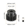 thumbnail image 2 of Unique Bargains 8mm Aperture 20T Mod 1 45# Steel Spur Diff Differential Motor Pinion Gear, 2 of 5