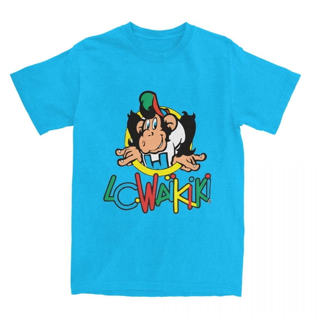 Camiseta de algodón para hombre y mujer, camisa con estampado de dibujos animados, mono, cuello redondo, manga corta de gran tamaño
