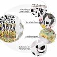 thumbnail image 6 of Shower Curtain Bathroom Set Farm Blossom Sunflower Cow Waterproof Fabric Shower Curtains with Grommets&Hooks, Abstract Animal Skin Texture Privacy Bath Curtain for Bathtub 72x84in, 6 of 9