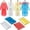 multicolor, variant on 1/5/10/20/50/80/100 Pack Rain Ponchos, Disposable Emergency Ponchos Bulk Unisex Waterproof Raincoat for Adults with Hood