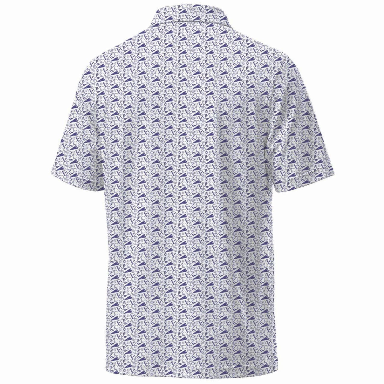 NCAA Mens Clemson Tigers All Over Print Polo