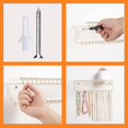thumbnail image 4 of 2 Pieces Clear Acrylic Jewelry Organizer Wall Mounted with 60 Hooks, Hanging Jewelry Organizer Holder Display for Hanging Rings, Earrings, Necklace Holder, 4 of 8