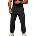 thumbnail image 3 of Chiccall Mens Fleece Sweatpants Casual Elastic Bottom Cargo Sweatpant Trendy Elastic Waist Drawstring Jogger Trouser, 3 of 6
