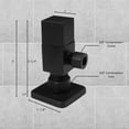 thumbnail image 6 of Westbrass 20" Flat Head Toilet Supply Kit with Square Handle 1/4-Turn Angle Stop, Matte Black, 6 of 8