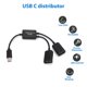 thumbnail image 4 of Cable divisor en Y para concentrador de carga OTG tipo C USB 3.1 macho a doble OTG hembra 2.0, 4 of 8