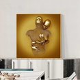 thumbnail image 4 of Love Heart 3D Effect Wall Art, Metallic Texture Figure Statue Art Canvas Painting 20 in Modern Wall Art for Bathroom Home Decor Canvas Artwork Decoration (Grey, Hold your heart tight), 4 of 9