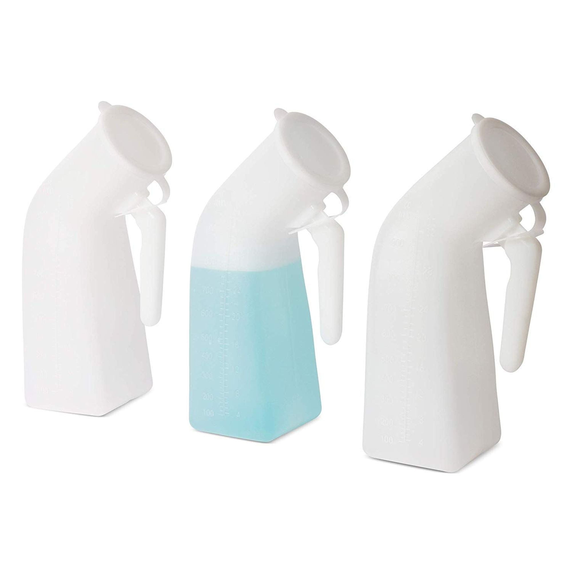 3 Pack Urinal Bottle with Lid for Men, 32 oz / 1000ml Reusable Pee