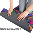 thumbnail image 3 of Colorful Strawberry Plants Fruit Checkered Hot Yoga Mat Towel Non Slip for Hot Yoga - Quick-Drying Yoga Mat Cover with 4 Corner Pockets with Travel Bag - Hot Yoga Towel Non Slip 74"x26", 3 of 6