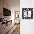 thumbnail image 5 of Yayeee Rocker Switch Wall Plate 1-Gang 4.6"x2.9" Home Decorative Outlet Cover, Blue Peacock Feathers Pattern, 5 of 6