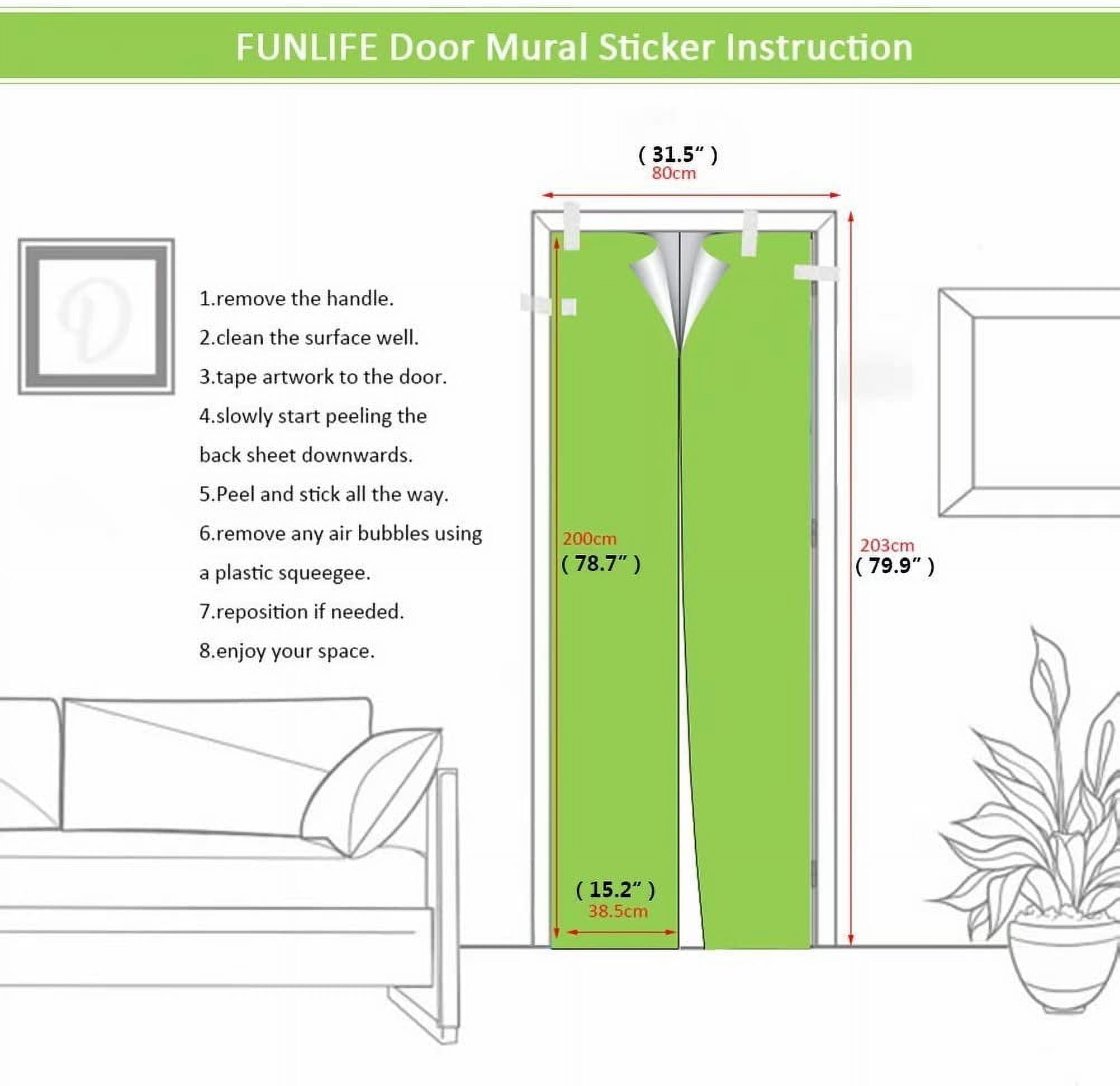 3D Door Stickers for Interior Doors Blue Cargo Freight Container for Transportation Background Vinyl Waterproof Self Adhesive Door Mural,SP-F865,S(38.5x200cmx2Pcs)