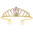 thumbnail image 1 of Tiara y corona para mujeres y niñas con peines princesa tiara corona boda diademas nupciales fiesta de graduación, 1 of 5