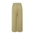 thumbnail image 3 of Lroveb Wide Leg Pants for Women, Womens High Waisted Culottes Palazzo Pants, Pants Yoga Hippie Boho Beach Plus Size Gold, 3 of 5
