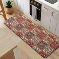 thumbnail image 5 of Red Boho Ethnic Floral Patchwork Pattern Kitchen Rug Mat,Kitchen Runner Rugs Non Skid Washable,Decorative Kitchen Floor Mats for Kitchen,Sink,Laundry,17"x47.2", 5 of 7
