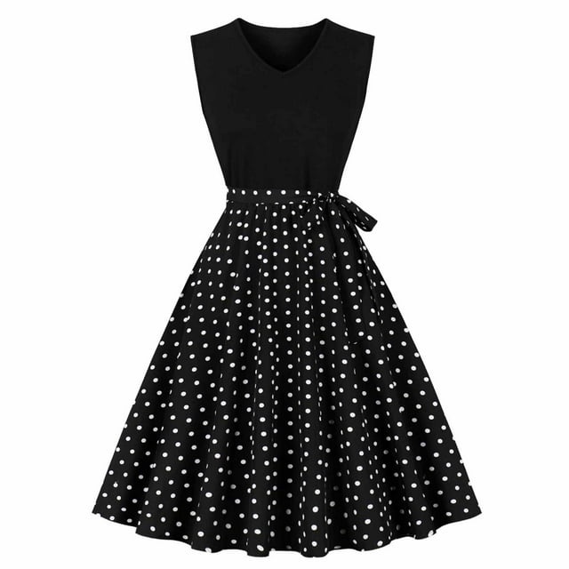 Robe d'Été pour Femmes, Robe d'Été pour Femmes, Mode Féminine d'Été Imprimée Sans Manches Col en V, Robe d'Été pour Femmes, Robe d'Été pour Femmes