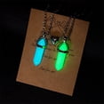 thumbnail image 2 of 2 unids/set columna Hexagonal luminosa colgante de corazón pareja collar magnético piedra Natural colgante geométrico collar joyería regalos Dengxun unisex, 2 of 2