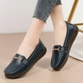 thumbnail image 5 of Big Size Women's Casual Loafers Slip On Leather Shoes Lightweight Walking Shoes Moccasins Classic Penny Loafer Flats Boat Shoes, 5 of 8