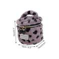 thumbnail image 2 of Unique Bargains 1 Pc Leopard Print Drawstring Makeup Bag for Vacation Business Travel Plush Purple, 2 of 5