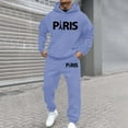 thumbnail image 5 of Men Sweatsuits 2 Piece Set Letter Print Casual Hoodies Sweatshirt And Joggers Sweatpants Set Loose Street Fall Winter Long Sleeve Sport Suit Set With Pocket, 5 of 5