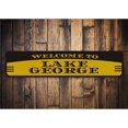 thumbnail image 1 of Lake Welcome Novelty Decor, Metal Wall Sign - 4x18 Inches, 1 of 4